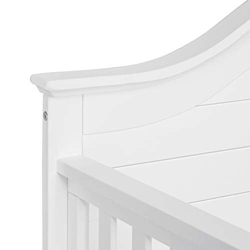 Carter's by DaVinci Nolan 4-in-1 Convertible Crib in White, Greenguard Gold Certified, 1 Count (Pack of 1) - WoodArtSupply