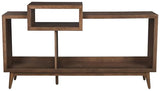 Crosley Furniture Nashville Mid Century Modern Console Record Player Stand, Stores Up to 280 Vinyl Records, Large, Brown Crosley Furniture