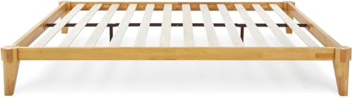 Bme Chalipa 14” Solid Wood Queen Bed Frame with Japanese Joinery - Minimalist Platform Design & Enhanced Storage Bme