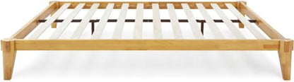 Bme Chalipa 14” Solid Wood Queen Bed Frame with Japanese Joinery - Minimalist Platform Design & Enhanced Storage - WoodArtSupply