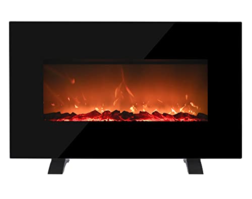 Danby Designer DDEF03813BD13 38" Wall Mount Electric Fireplace Multi-Colour LED Flame and Ember Bed Remote Control Included Danby