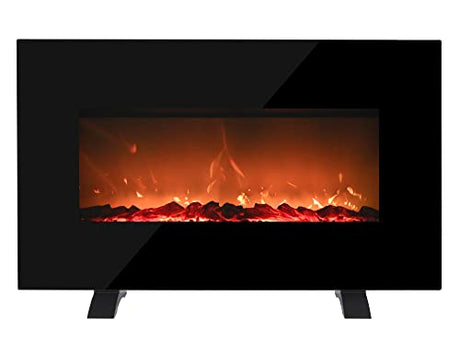 Danby Designer DDEF03813BD13 38" Wall Mount Electric Fireplace Multi-Colour LED Flame and Ember Bed Remote Control Included Danby