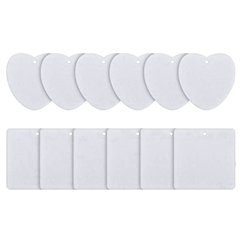 Ruitutedianzi 200 Pieces Sublimation Air Freshener Blanks DIY Air Freshener Scented Blank Car Pressed Felt for DIY Heat Press-Round