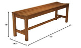 Outdoor Interiors 60404 3 Person Backless Eucalyptus Bench Outdoor Interiors