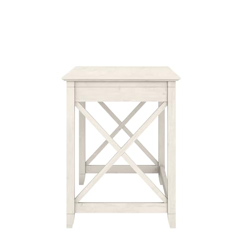 Bush Furniture Key West Writing Table for Home Office | Small Modern Farmhouse Desk, 48W, Linen White Oak - WoodArtSupply