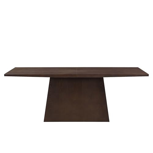 Christopher Knight Home Coadz 82 inch Wooden Dining Table, Modern Rectangular Kitchen Dinner Table for 6-8 People, Pedestal Wooden Dining Furniture for Kitchen Office Conference Room, Espresso Brown Christopher Knight Home