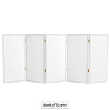 3 ft. Short Window Pane Shoji Screen - White - 5 Panels Red Lantern