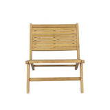 JONATHAN Y PAT2000A Leo Mid-Century Modern Wood Armless Outdoor Patio Chair Contemporary, Bohemian, Coastal, Transitional, Rustic, Natural