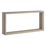 Henn&Hart 64" Wooden Rectangular Console Table Entryway Table, Sofa Table with Wooden Shelf for Entryway, Living Room, Couch, Hallway, or Office, Beech White Henn&Hart