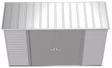 Arrow Select 10' x 4' Outdoor Lockable Steel Storage Shed Building, Flute Grey Arrow