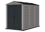 Duramax YardMate 5' x 8' Plus Plastic Garden Shed with Plastic Floor - Anthracite & Adobe - 15 Years Warranty DURAMAX