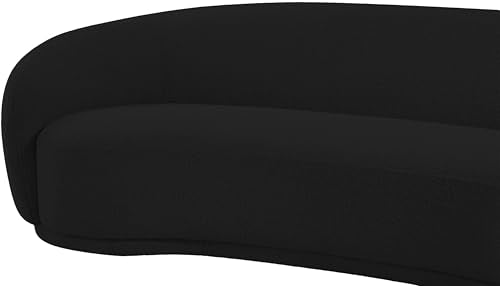 Meridian Furniture 693Black-S Hyde Collection Modern | Contemporary Boucle Fabric Upholstered Sofa, Black, 89.5" W x 38" D x 27.5" H Meridian Furniture