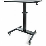 StarTech.com Mobile Standing Desk - Portable Sit Stand Ergonomic Height Adjustable Cart on Wheels - Rolling Computer/Laptop Workstation Table with Locking One-Touch Lift for Teacher/Student (STSCART2) StarTech.com