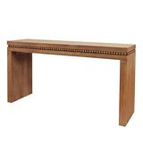 FGXJY Console Table for Living Room, Long Sofa Table Behind Couch with Real Wood Beads Decoration, Retro Entryway Table for Hallway Foyer (64 Inch, Antique Natural) FGXJY