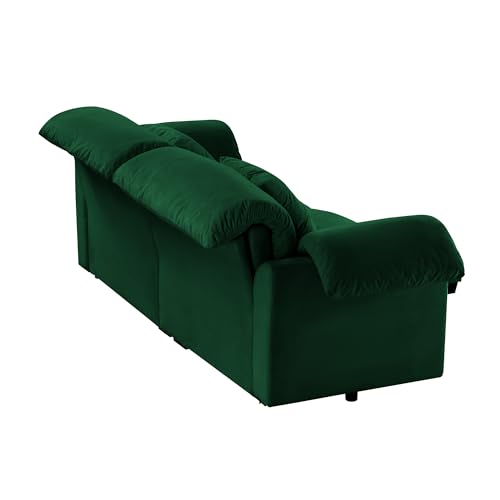 83.9-Inch Oversized 2 Seaters Cloud Couch Velvet Upholstered Deep Seat Loveseat Sofa Couch for Home Apartment Living Room Bedroom, Modern Love Seat Sofa with Fluffy Pillow Armrests and Storage Space ERYE