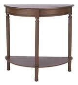 Safavieh Home Collection Tinsley Brown Half Moon Console Table CNS5723C SAFAVIEH