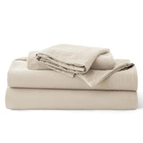 Bedsure 100% Washed Cotton Duvet Cover King Size - Oatmeal Minimalist Cotton Duvet Cover Linen Like for All Seasons - GentleSoft™ Plain Simple Bedding (Oatmeal, King, 104"x90") Bedsure