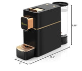 Mini Espresso Coffee Machine for Capsules Compatible with Nespresso OriginalL Machine, Espresso Maker Single Serve, Bestpresso Coffee Capsules Peet's Espresso more (Black) cutesun