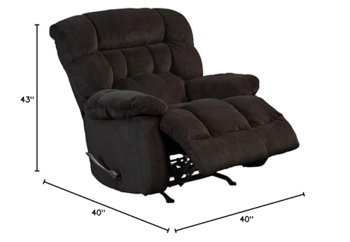Catnapper Johnson Power Lay Flat Recliner in Brown Polyester Fabric Catnapper