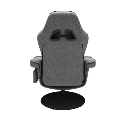 RESPAWN 900 Console Gaming Recliner with Footrest and Lumbar Support - Comfortable Ergonomic Gaming Chair with Headrest, No Wheels, Reclining, Heavy Duty, Racing Style Video Game Chairs - Gray Fabric RESPAWN