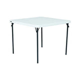 LIFETIME 80783 37-Inch Commercial Grade Square Folding Card Table, White Granite LIFETIME
