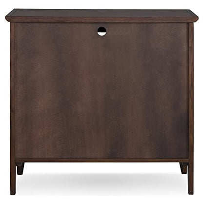 Leick Furniture Entryway Curio Cabinet with Interior Light, Chocolate Oak - WoodArtSupply