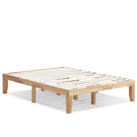 KOMFOTT 14-Inch Solid Wood Platform Bed Frame – Full Size, No Box Spring Needed, Durable Rubber Wood Design KOMFOTT