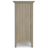 SIMPLIHOME Bedford Solid Pine Wood 54 inch Rustic Sideboard Buffet Credenza in Distressed Grey features 2 Doors, 2 Drawers and 2 Cabinets with 12 Bottle Wine Storage Rack SIMPLIHOME