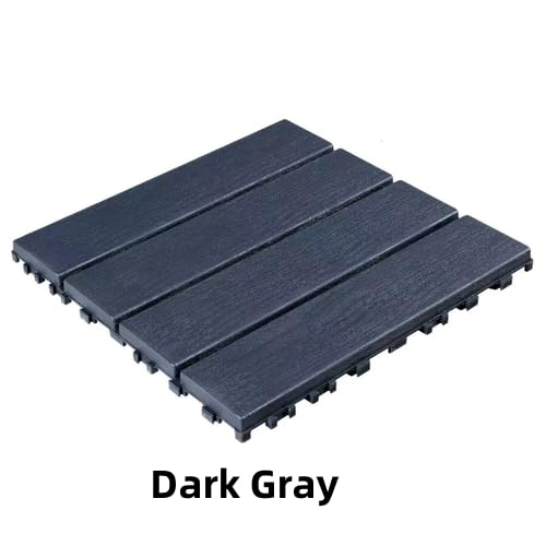 Deck Tiles, 44-Pack Patio Deck Tiles, 11.8" x 11.8" Square Waterproof Outdoor All-Weather Use for Balcony Backyard Patio Deck Tiles (Gray 44-Pack) Kang Share