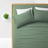 Manyshofu Extra Deep Pocket Full Size Sheets Set - Hotel Luxury 1800 Thread Count Sheets & Pillowcases - Kids Bedding Set up to 24" Mattress - Sage Green Bed Sheets 18-24 Inch Deep Pockets - 4 Piece Manyshofu