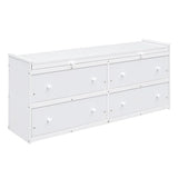 Ball & Cast Twin Size Loft Bed with Retractable Writing Desk & 4 Drawers,Wooden Bedframe W/Lateral Portable Desk & Shelves,Space Saving,Easy Assembly,Study Room Bedroom Set for Boy Girl Keens,White Ball & Cast