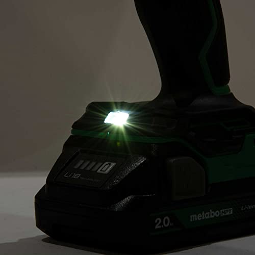 Metabo HPT 18V MultiVolt™ Cordless Driver Drill Kit | 620 in-lbs of Torque | Compact | Reactive Force Control | 22 + 1 Clutch Settings | LED Light | Belt Hook | Lifetime Tool Warranty | DS18DEX Metabo HPT