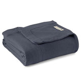 100% Organic Cotton Blanket - GOTS & Fairtrade Certified Organic Cotton Throw Blanket for Bed with Soft Heavy & Breathable Single Knit Weave - Great as Bedspread or Coverlet (Mineral, King/Cal King) Whisper Organics