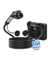 EVDANCE EV Charger Extension Cable, J1772 Extension Cable 40A 21FT Charging Cord for Electric Vehicle 110V-240V Compatible for All SAE J1772 Chargers (40A - 21FT) EVDANCE