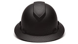 Pyramex Ridgeline Full Brim Hard Hat 4 Point Ratchet Vented Matte Black Graphite Pattern Ridgeline