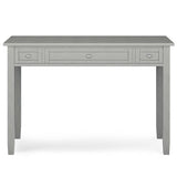 SIMPLIHOME Warm Shaker SOLID WOOD Transitional 48 Inch Wide Desk in Fog Grey, for The Office Desk, Writing Table, Workstation and Study Table SIMPLIHOME