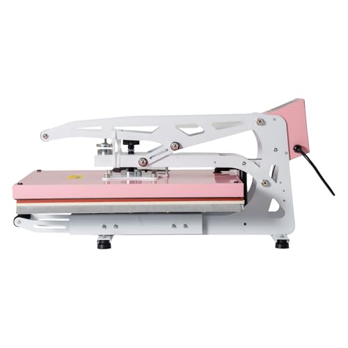 16x24 Inch Heat Press Machine,Semi-Auto Open T-Shirt Press with Slide-Out Drawer,2000W High Power Industrial Sublimation Machine, Air Switch Safety (16‘’×24‘’SEMI-AUTO Heat Press Machine-Pink) JintianCrafts