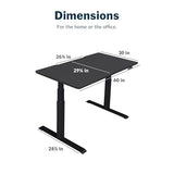 Vari Classic Electric Standing Desk - VariDesk Height Adjustable Sit/Stand Desk - Dual Motor with Memory Presets, Stable T-Style Legs - Gaming or Home Office Workstation - 60”x30”, Black/Black Vari