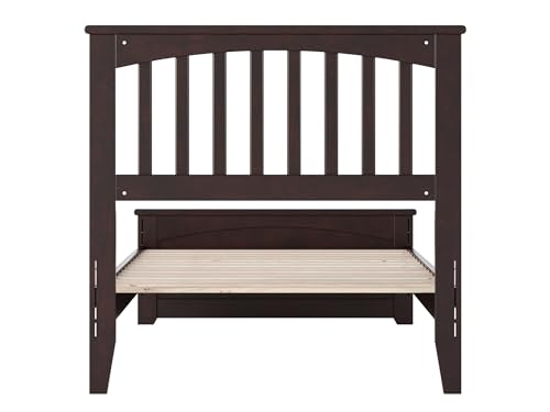 AFI Espresso Becket Twin XL Solid Wood Low Profile Platform Bed with Footboard AFI