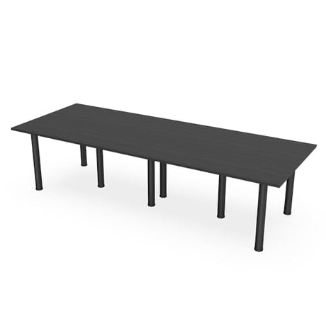 SKUTCHI DESIGNS INC. 12 Person Rectangular Conference Table with Matte Black Post Legs | Harmony Series | 12 Ft Table | Asian Night SKUTCHI DESIGNS INC.