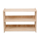 Montessori-Inspired 3-Tier Wooden Bookshelf and Toy Organizer for Kids' Rooms FDHUIJIA