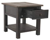 Signature Design by Ashley Tyler Creek Rustic End Table with Storage Drawer and Fixed Shelf, Brown & Black Signature Design by Ashley