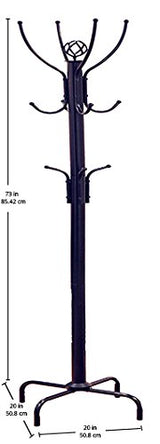Frenchi Home Furnishing CR002 Coat Rack, 12 Hook, Black Frenchi Furniture