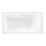 Kingston Brass Aqua Eden VTAP603022L 60-Inch Acrylic Anti-Skid Alcove Tub with Left Hand Drain Hole, White Kingston Brass
