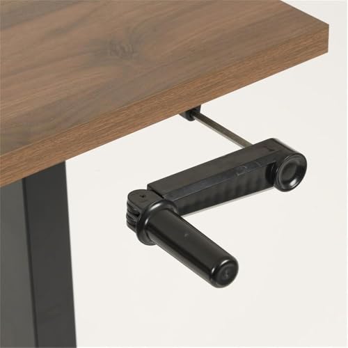 OS Home and Office Furniture 47.25" Wood Adjustable Height Desk in Danish Walnut American Furniture Classics