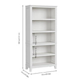 GarveeHome 71" Tall Bookcase w/Adjustable Shelves 31.5in Width Wooden Bookshelf 5 Tier Farmhouse Bookshelves Vintage Bookcase for Living Room Office Library GarveeHome