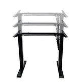 ErgoMax Hand Crank Height Adjustable Desk Frame (Tabletop Not Included), Ergonomic Sit Stand Workstation for Home and Office, 48.56 Inch Max, Black (ERG6100BK) Ergomax