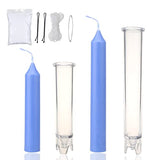 MILIVIXAY 2PCS Taper Candle Molds - Pillar Candle Molds - Perfect for Making Emergency Candles, Chime Candles, Table Candles-Including 30 Ft Wicks,1pc Wire and 2pc Wick Clips.