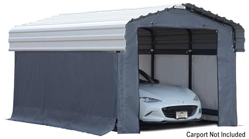 ARROW, Fabric Enclosure Kit for 10 x 15-ft Arrow Carports (Metal carport not included ARROW