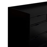 Walker Edison Blythe Mid-Century Modern Tray-Top Solid Wood 9-Drawer Dresser, 60 Inch, Black Walker Edison